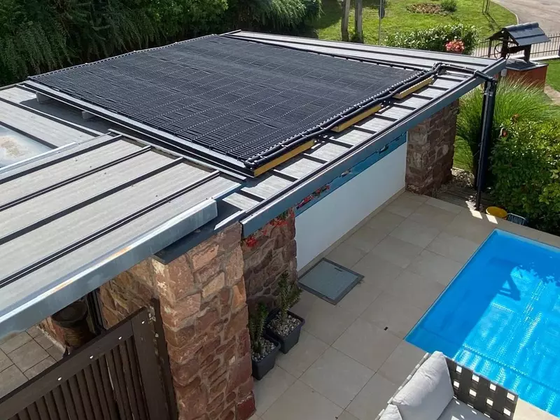 solar-rapid Poolheizung auf Carport