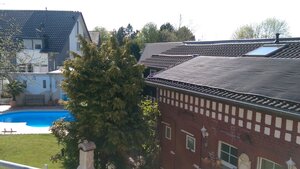 Poolheizung solar auf dem Dach