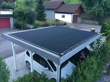 Solar Poolheizung auf einem Carport selber bauen